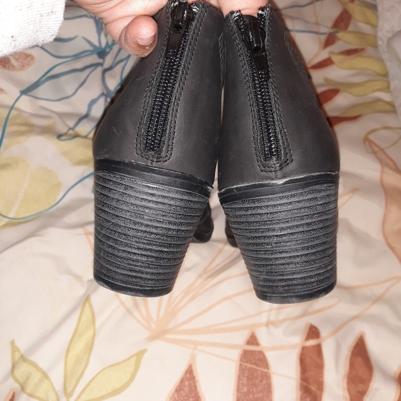 Route66 Perforated Black Heeled Booties - Picture 6 of 7